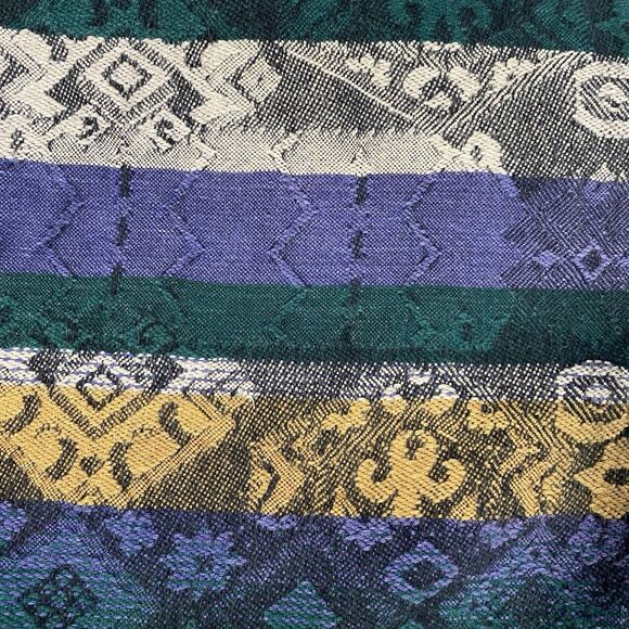 Vtg Lemon & Soda Boho Western Shacket Heavy Cotton Stripes Multicolor Textured M - Picture 6 of 12